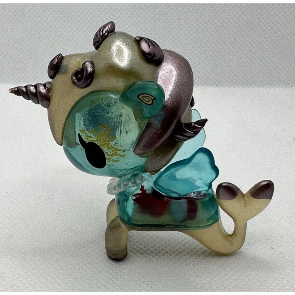 Tokidoki Unicorno Mermicorno Series 3 Seychelles Seashell Figure Teal Gold 2.5"‎